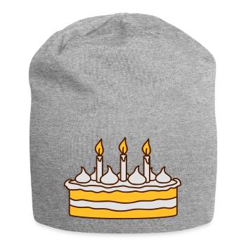 Birthday Cake - Jersey Beanie - heather grey - Front