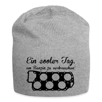 Ein cooler Tag, um Benzin zu verbrauchen - Jersey-Beanie - Grau meliert - Vorne