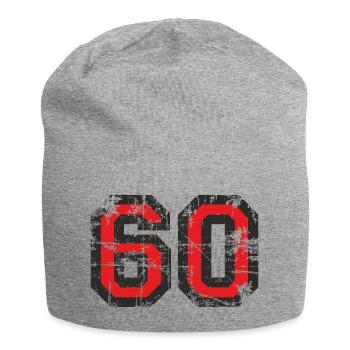 Number 60 Sixty 60th Birthday Design (EU) - Jersey Beanie - heather grey - Front