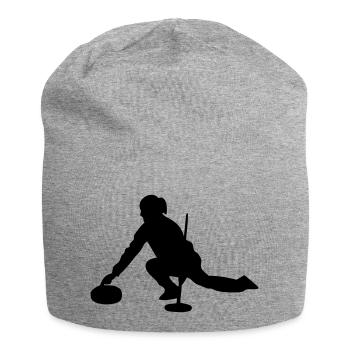 Curling - Jersey-Beanie - Grau meliert - Vorne