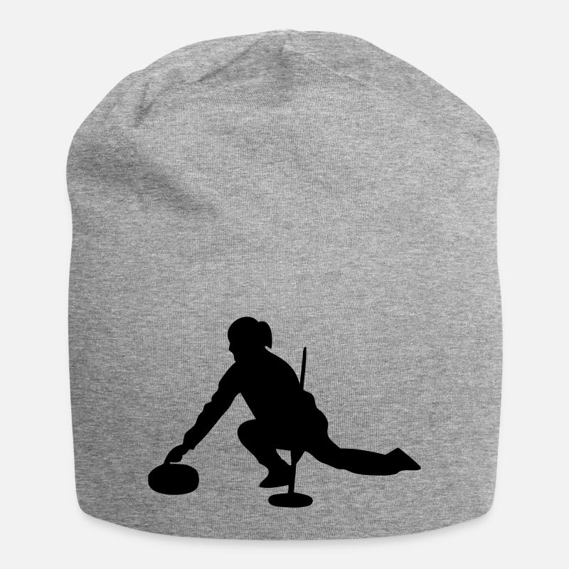 Curling - Jersey-Beanie - Grau meliert
