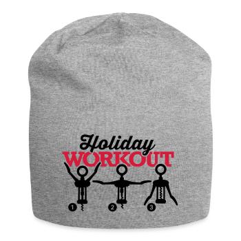 Holiday workout corkscrew - Jersey Beanie - heather grey - Front