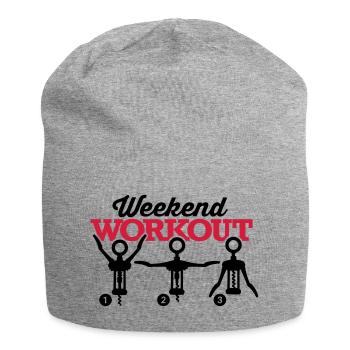 Weekend workout corkscrew - Jersey Beanie - heather grey - Front