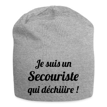 Erste Hilfe / Retter / Retterin / Arzt - Jersey-Beanie - Grau meliert - Vorne