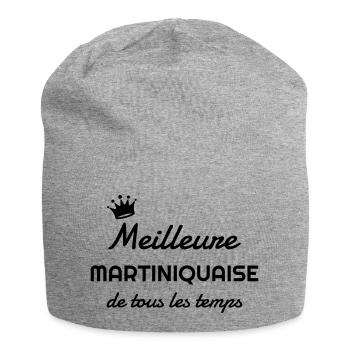 Martinique / 972 / Martiniquais / Martiniquaise - Bonnet en jersey - gris chiné - Devant