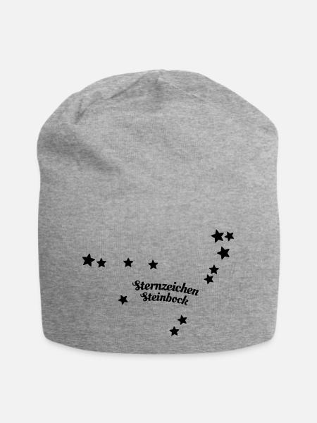 Sternzeichen Steinbock - Jersey-Beanie - Grau meliert