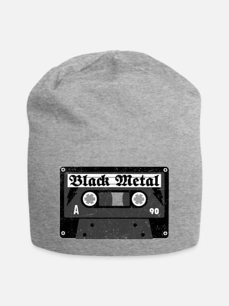 Black Metal Kassette - Jersey-Beanie - Grau meliert