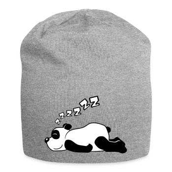 ZZZZZZ Panda Baer - Jersey-Beanie - Grau meliert - Vorne