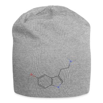 Serotonin Molecule - Colored Structural Formula - Jersey Beanie - heather grey - Front