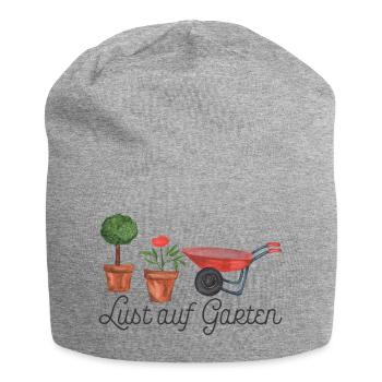 Lust auf Garten - Jersey-Beanie - Grau meliert - Vorne