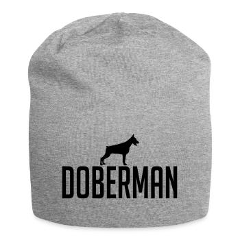 DOBERMAN race de chien Doberman chien chien Wilsigns - Bonnet en jersey - gris chiné - Devant