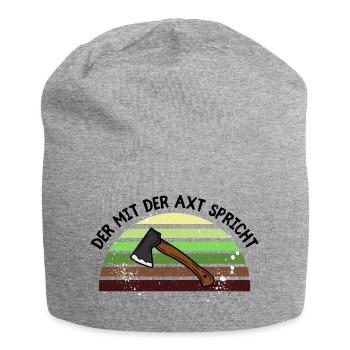 Der mit der Axt spricht - Jersey-Beanie - Grau meliert - Vorne