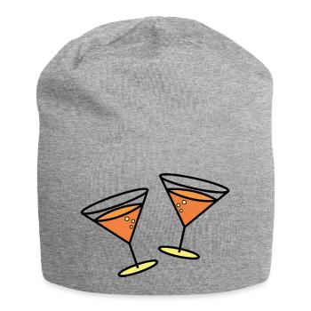 Cocktails to celebrate - Jersey Beanie - heather grey - Front