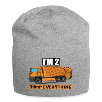 2. Geburtstag zweiter Geburtstag Müllwagen - Jersey-Beanie - Grau meliert - Vorne
