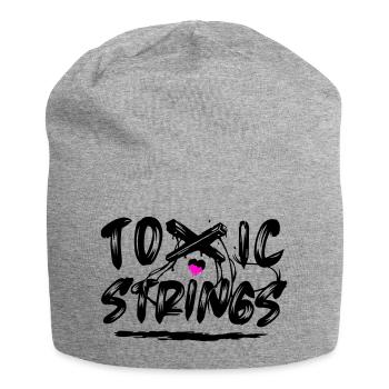 Toxic Strings 2 Colour - Jersey Beanie - heather grey - Front