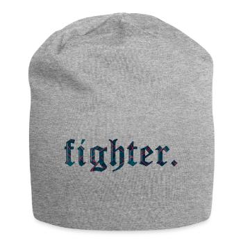 fighter. schatten mit Linien - Jersey-Beanie - Grau meliert - Vorne