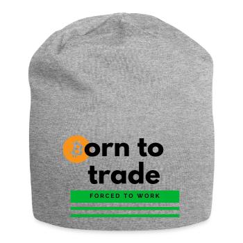 Né pour le commerce - Bonnet en jersey - gris chiné - Devant