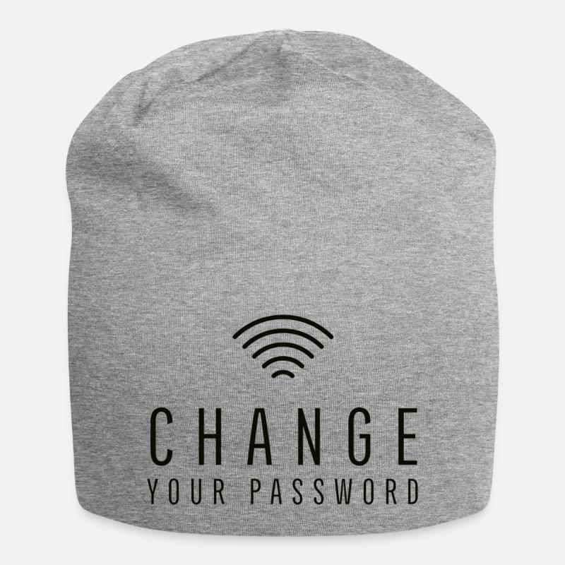 Wechsel, www, Internet, Online, PC, Datendiebstahl - Jersey-Beanie - Grau meliert