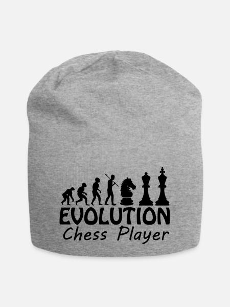 boardgame chess backgammon game night - Jersey-Beanie - Grau meliert