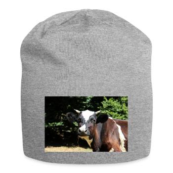 Affiche de vache - Bonnet en jersey - gris chiné - Devant