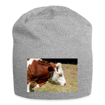 Affiche de vache - Bonnet en jersey - gris chiné - Devant