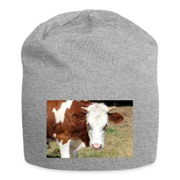 Affiche de vache - Bonnet en jersey - gris chiné - Devant