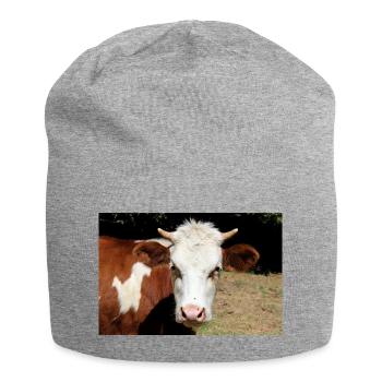 Kuh Poster - Jersey-Beanie - Grau meliert - Vorne
