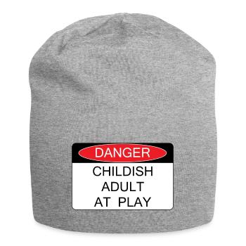 Childish adult at play - Jersey-Beanie - Grau meliert - Vorne
