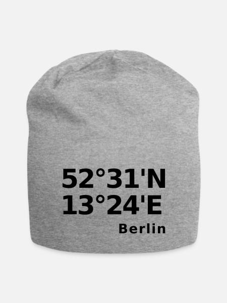 Berlin - Jersey-Beanie - Grau meliert