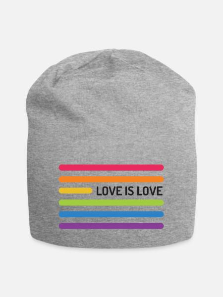 LGBT Pride Monat - Liebe ist Liebe - Jersey-Beanie - Grau meliert
