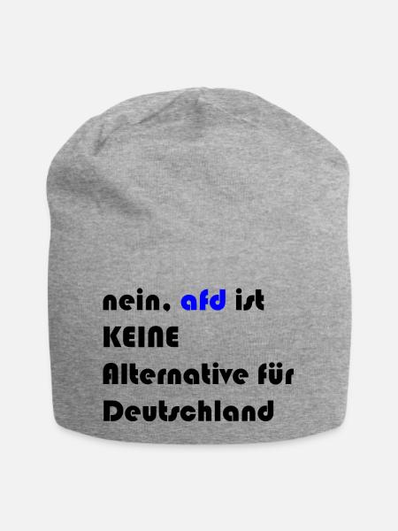 nein, afd ist keine alternative für deutschland - Jersey-Beanie - Grau meliert