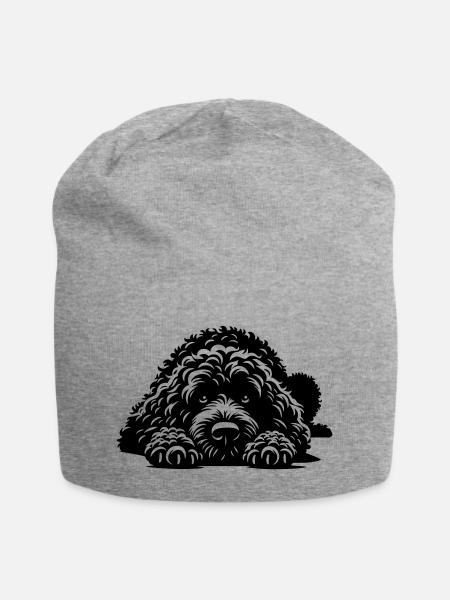 Spanischer Wasserhund - Jersey-Beanie - Grau meliert