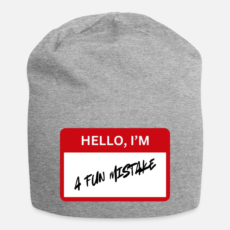 fun mistake - Jersey Beanie - heather grey