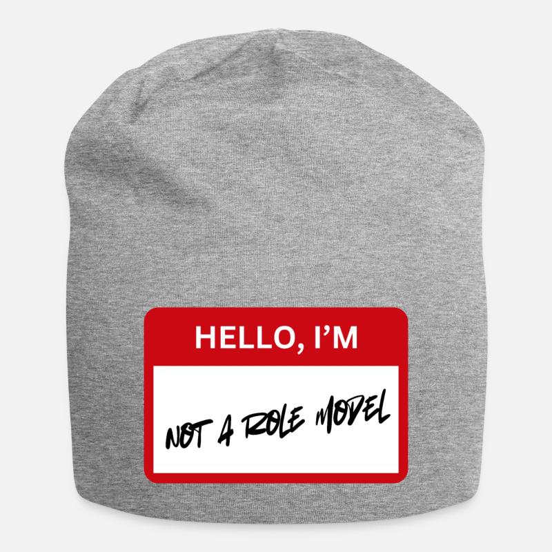No Role Model - Jersey-Beanie - Grau meliert