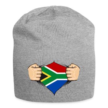 Conception du drapeau de l’Afrique du Sud - Bonnet en jersey - gris chiné - Devant