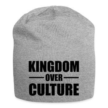 Le royaume avant la culture – Vivez avec audace. Se démarquer. - Bonnet en jersey - gris chiné - Devant