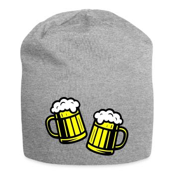 Bierglas Prost Symbol Bier - Jersey-Beanie - Grau meliert - Vorne
