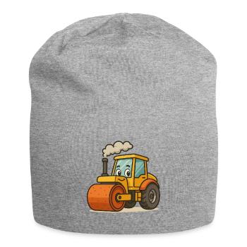 Classic excavator with steam engine - Jersey Beanie - heather grey - Front