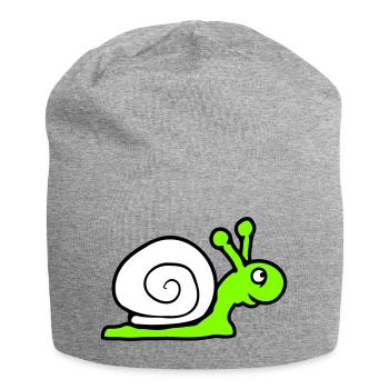 Snail Shell Cute Cute Happy Cool - Jersey Beanie - heather grey - Front