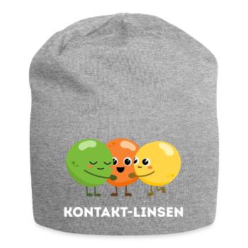 Contact lenses – Sweet linguistic joke - Jersey Beanie - heather grey - Front
