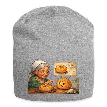 Tatarische Babuschka erklärt dem russischen Beljas - Jersey-Beanie - Grau meliert - Vorne