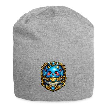 Little Blue Tea Copper Dragon - Jersey Beanie - heather grey - Front