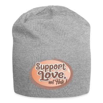 Support Love, Not Hate - Jersey-Beanie - Grau meliert - Vorne