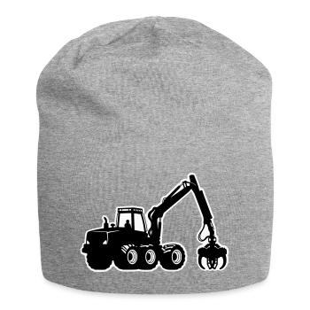 Harvester Silhouette - Jersey Beanie - heather grey - Front