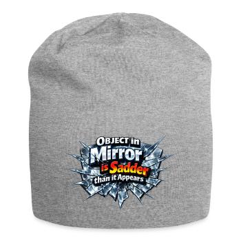 A broken mirror is the sad truth - Jersey Beanie - heather grey - Front