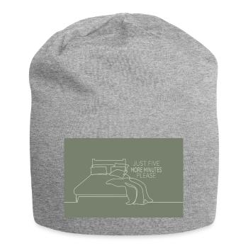 Nur noch 5 Minuten Schlafzimmer Humor - Jersey-Beanie - Grau meliert - Vorne