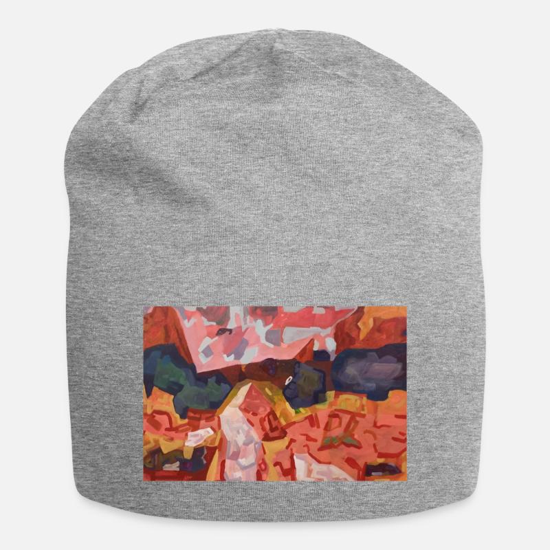 Feu de couleur abstraite - Bonnet en jersey - gris chiné