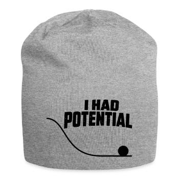 I Had Potential Potential Energy Physique Humou - Jersey Beanie - heather grey - Front