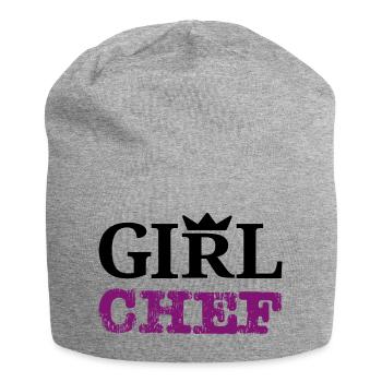 Girl Chef - Statement Design & Typografie - Jersey-Beanie - Grau meliert - Vorne