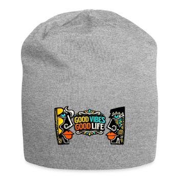 Good Zeiten Good Life Kunst Print - Jersey-Beanie - Grau meliert - Vorne